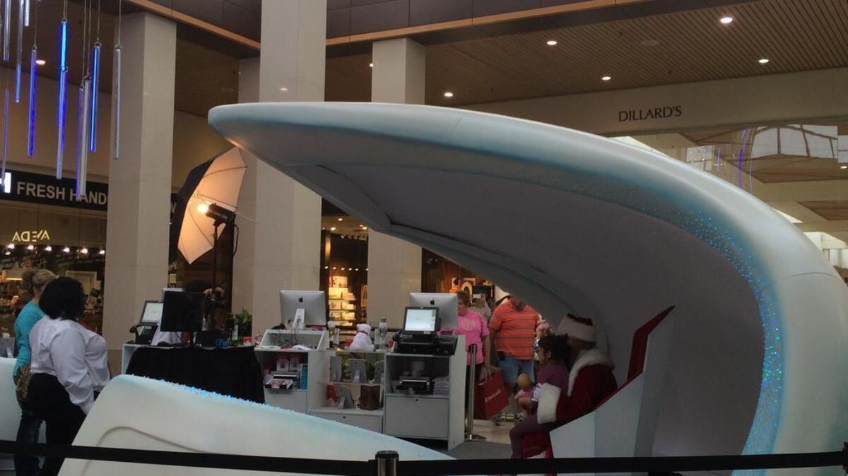 When children visit Santa Claus at Southpark Mall this year, they’ll be doing it under a faux glacier, rather than a Christmas tree. The mall also will not be holding its popular tree-lighting in Symphony Park as it’s done in years past, a spokeswoman said.
