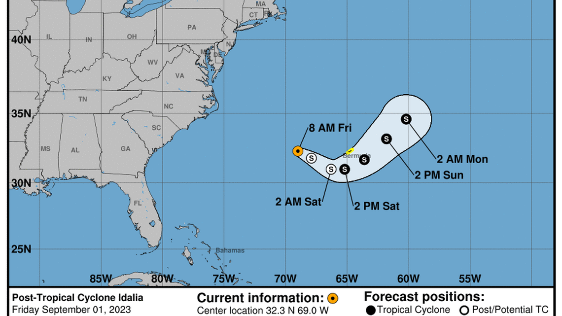 Post Tropical Cyclone Idalia updates from the National Hurricane Center for Friday, Sep 01