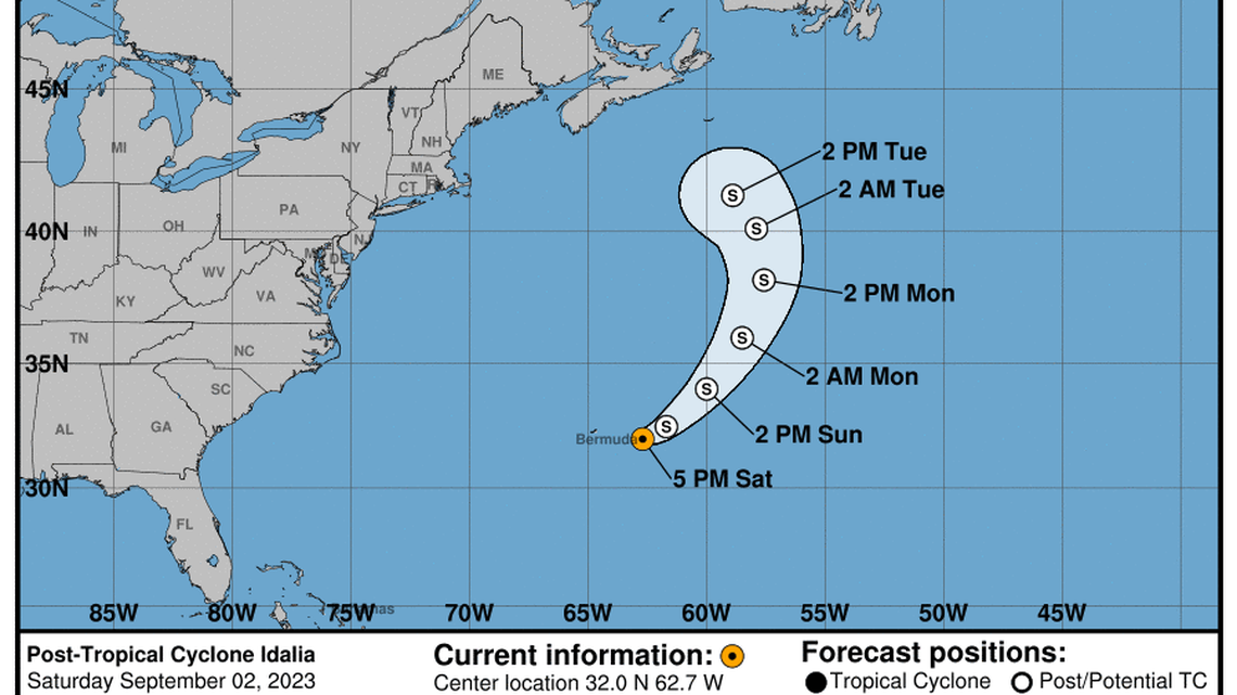 Post Tropical Cyclone Idalia updates from the National Hurricane Center for Saturday, Sep 02