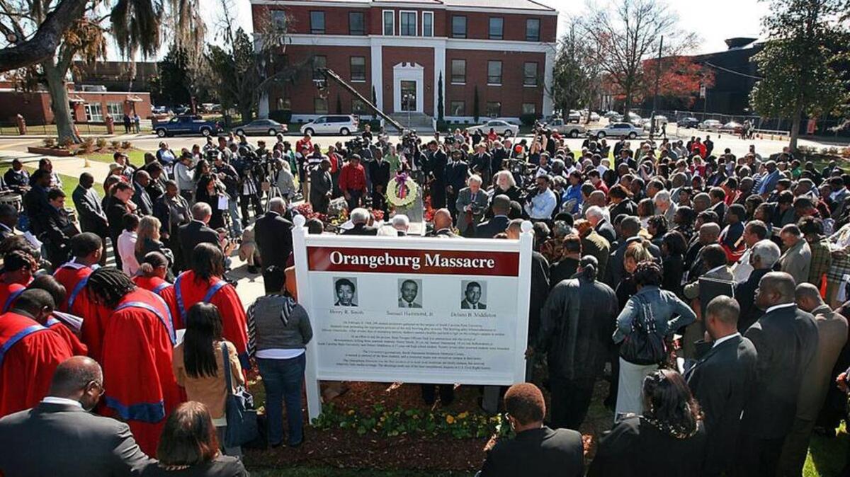 A ceremony is held annually to commemorate the Orangeburg Massacre, but the state of South Carolina has not gone back and undertaken a thorough investigation.