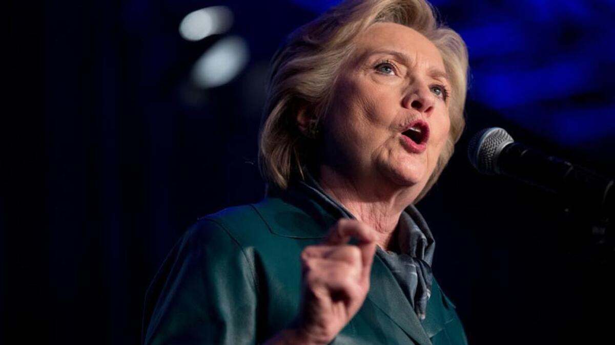 Democratic presidential candidate Hillary Clinton