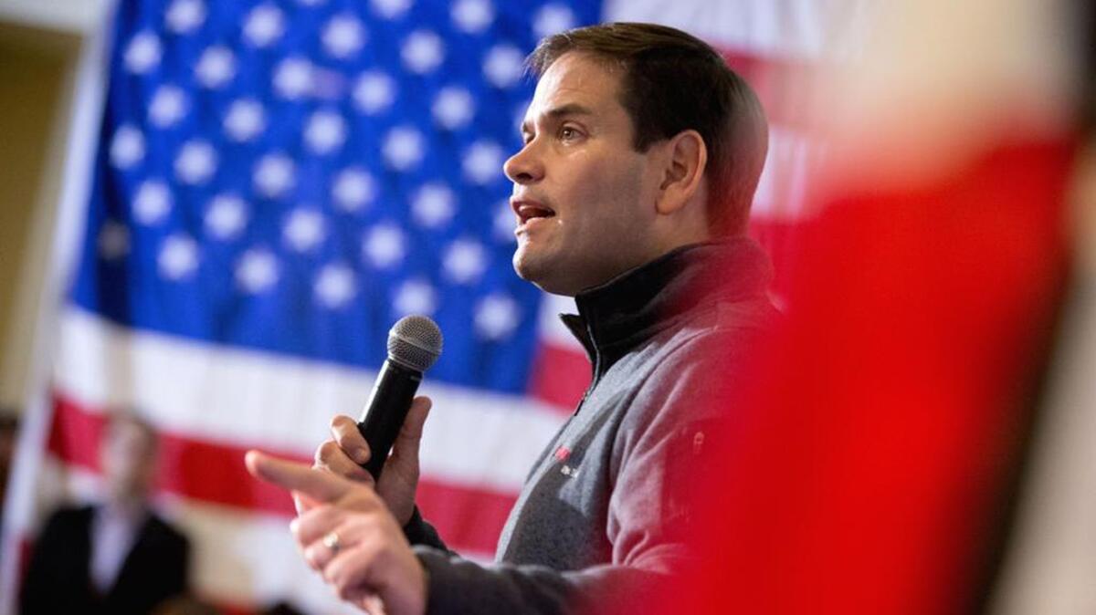 Republican presidential candidate Sen. Marco Rubio
