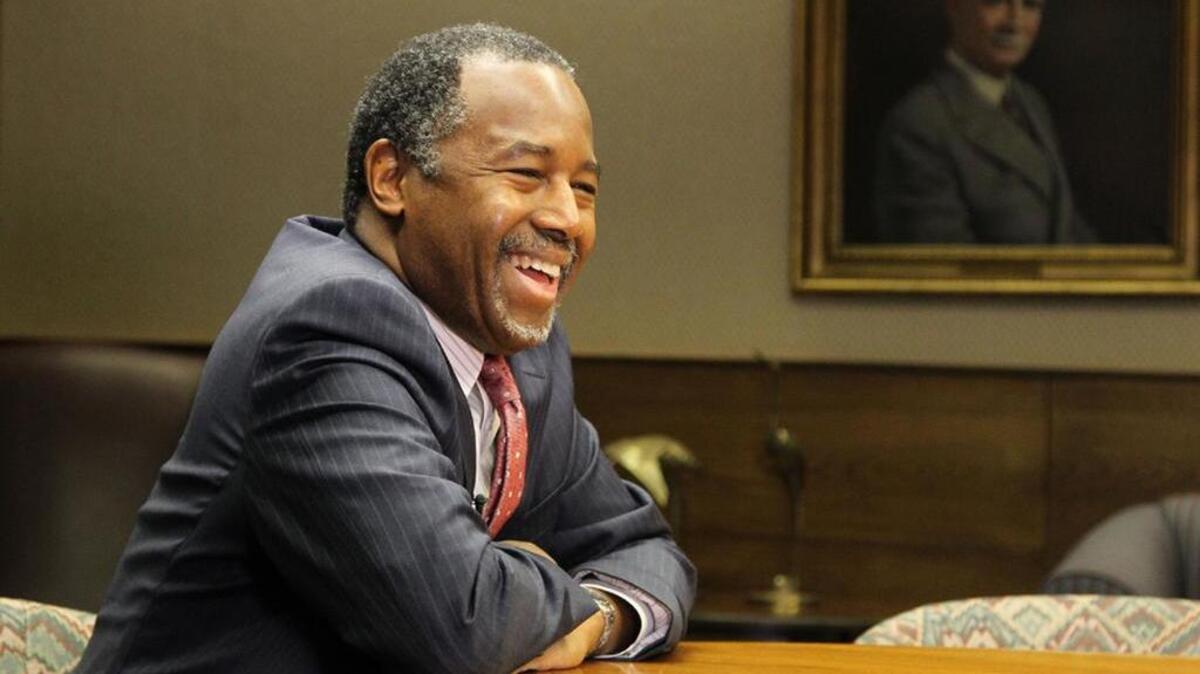 Republican presidential candidate Dr Ben Carson