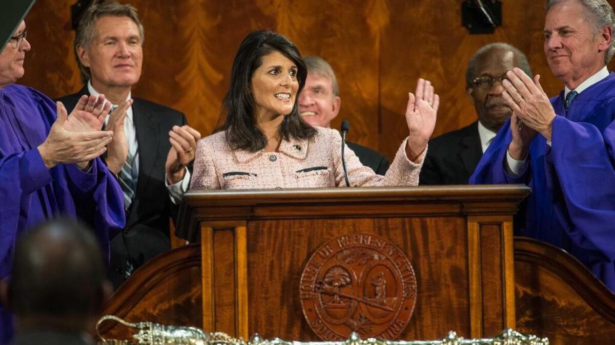 SC Gov Nikki Haley delivers the State of the State address in January.