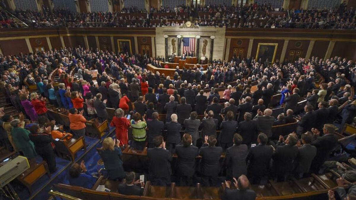 President Barack Obama gives his the State of the Union address before a joint session of Congress on Capitol Hill in January.