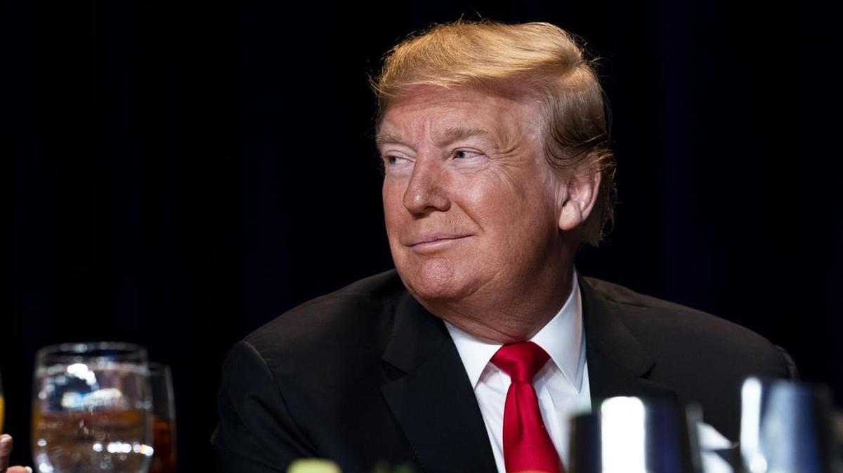 President Donald Trump attends the annual National Prayer Breakfast at the White House on Thursday morning, Feb. 7, 2019. (Doug Mills/The New York Times)
