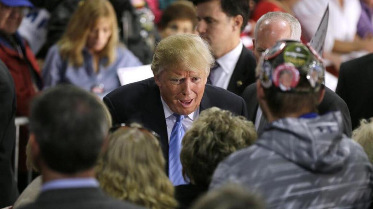 Republican presidential candidate Donald Trump