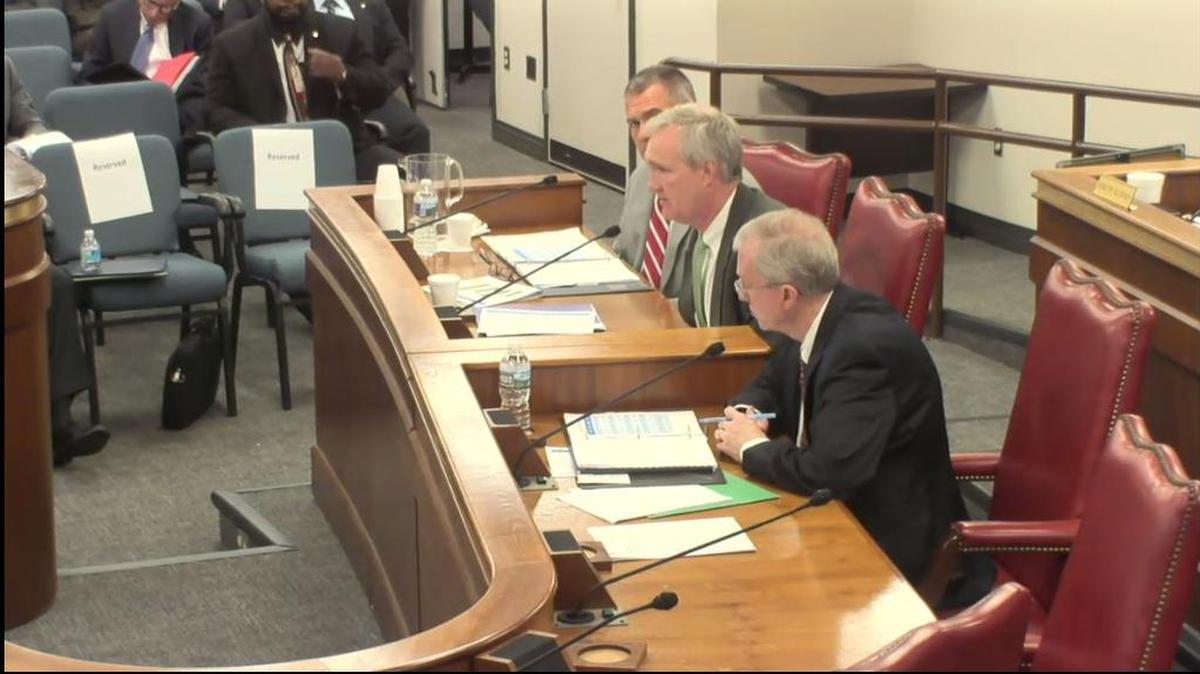 SCANA executives testify before a SC Senate committee on Monday.