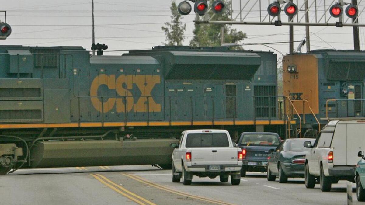 CSX and Norfolk Southern freight trains are regular features in the area south of downtown Columbia.