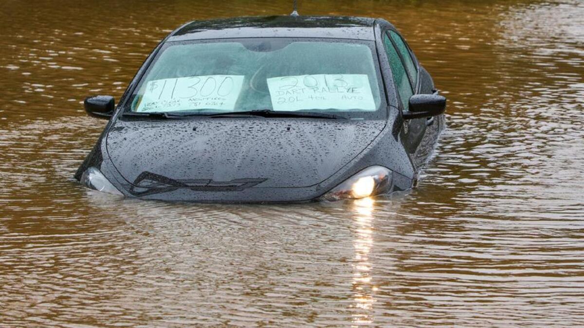 
Bush River Road was closed because of flooding at the entrance to Saluda Shoals Park.
