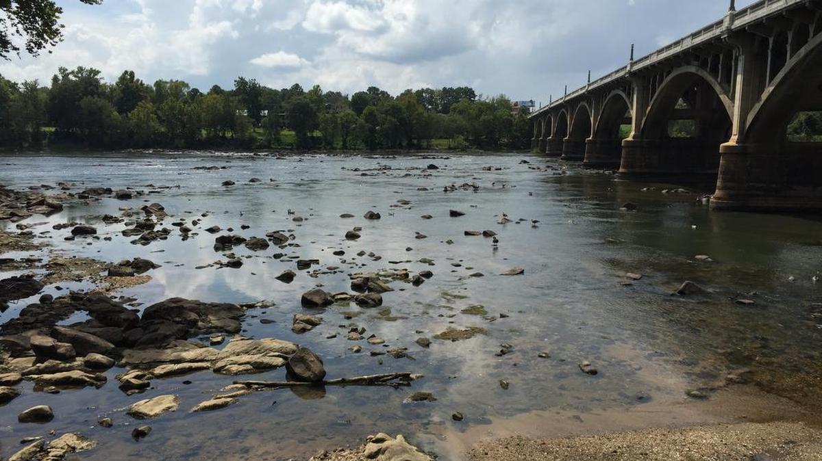 The Congaree River is one of Columbia’s three major rivers. This photo is near the Gervais Street bridge.