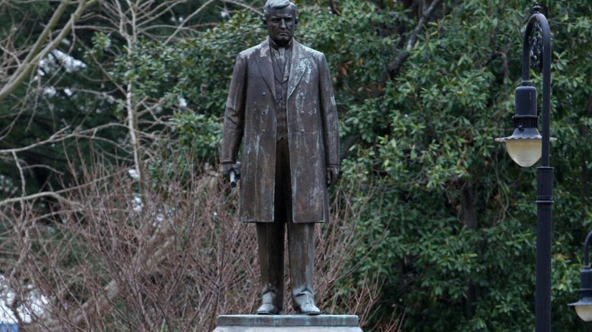 The statue honoring Ben Tillman on the SC State House grounds