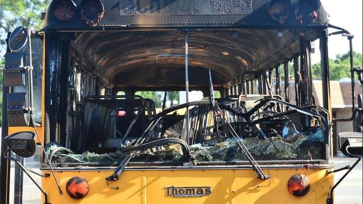 A 1995 school bus caught fire in Spartanburg in May with more than 50 students on board.