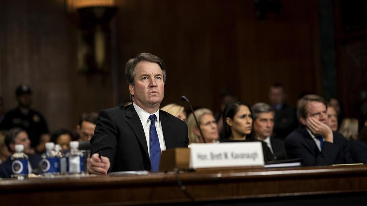 Judge Brett Kavanaugh testifies before the Senate Judiciary Committee, on Capitol Hill in Washington, Sept. 27, 2018.