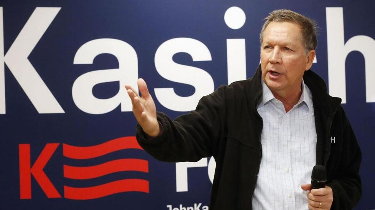 Republican presidential candidate Ohio Gov. John Kasich