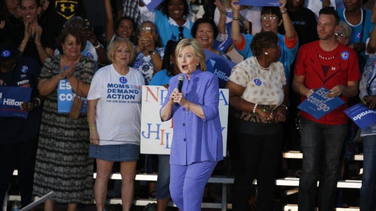 Democratic presidential candidate Hillary Rodham Clinton