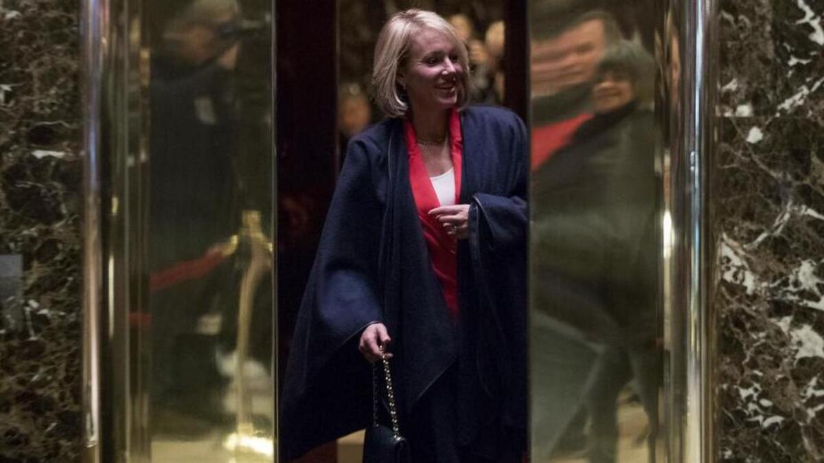 Catherine Templeton arrives at Trump Tower in December.