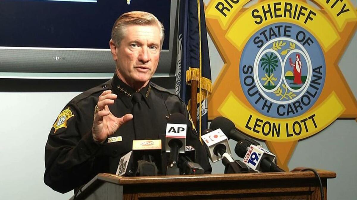 Richland County Sheriff Leon Lott announces that he has fired Deputy Ben Fields.