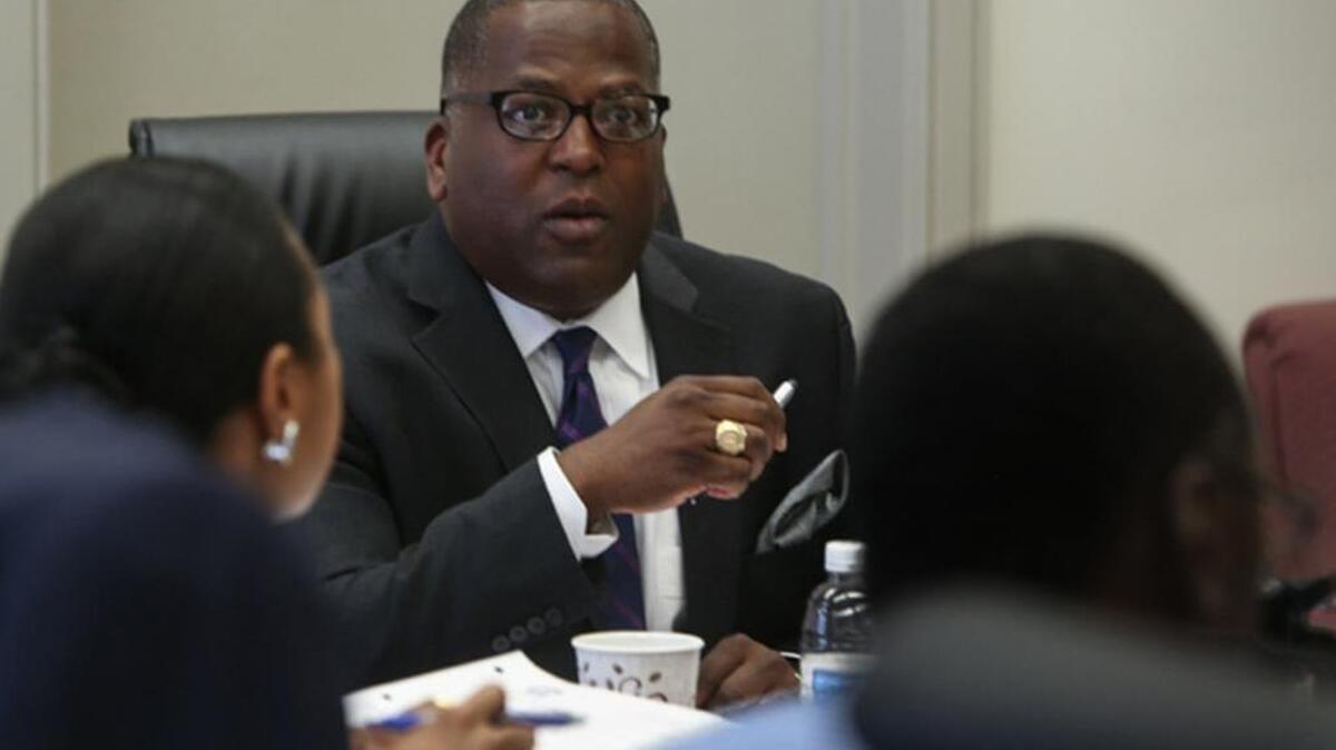 
Columbia Mayor Steve Benjamin leads a work session of City Council.
