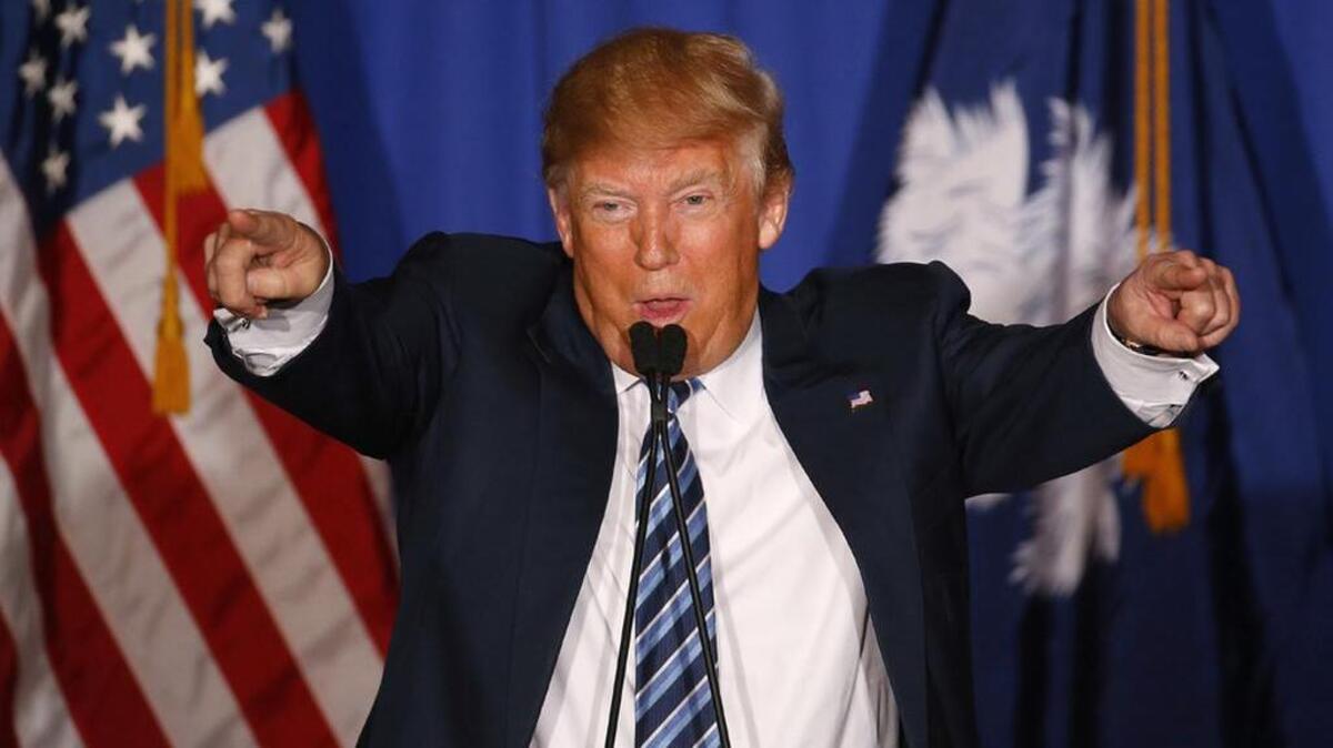 Republican presidential candidate Donald Trump