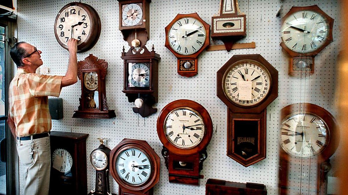 Daylight savings time means a lot of extra work for people who sell clocks.