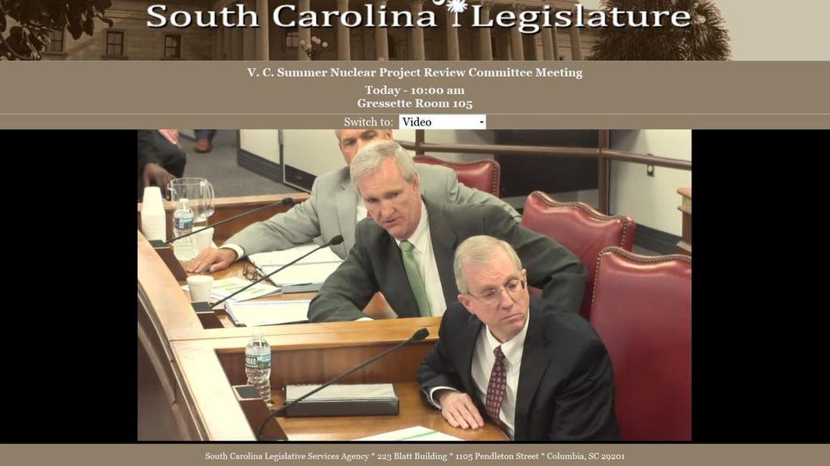 SCE&G executives testify before the SC Senate’s special committee.