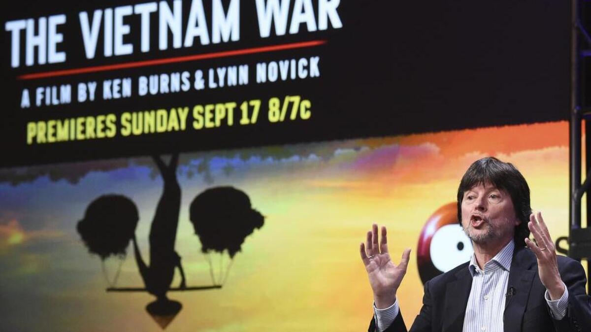 Ken Burns participates in “The Vietnam War” panel discussion in July.