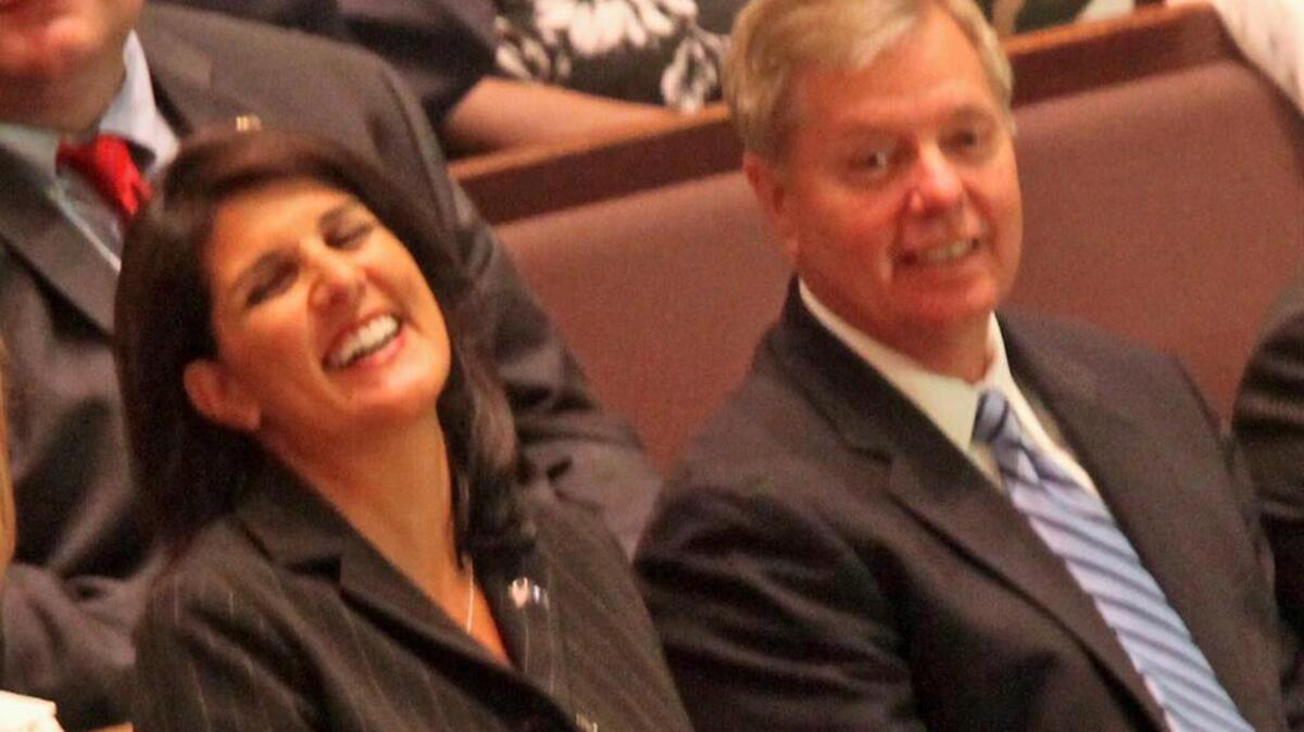 SC Gov. Nikki Haley and US Sen Lindsey Graham oppose Donald Trump.