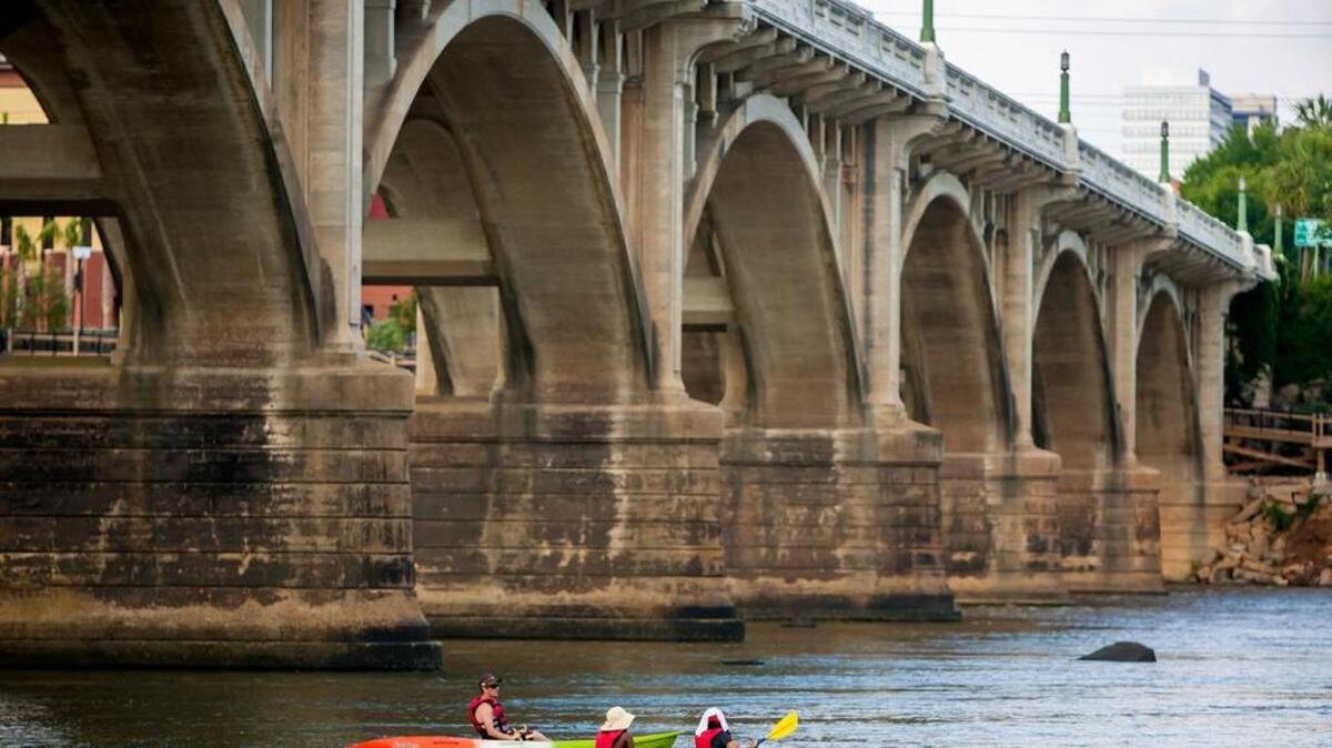 
The Gervais Street Bridge over the Congaree River in Columbia: great to look at, not so great to walk across.
