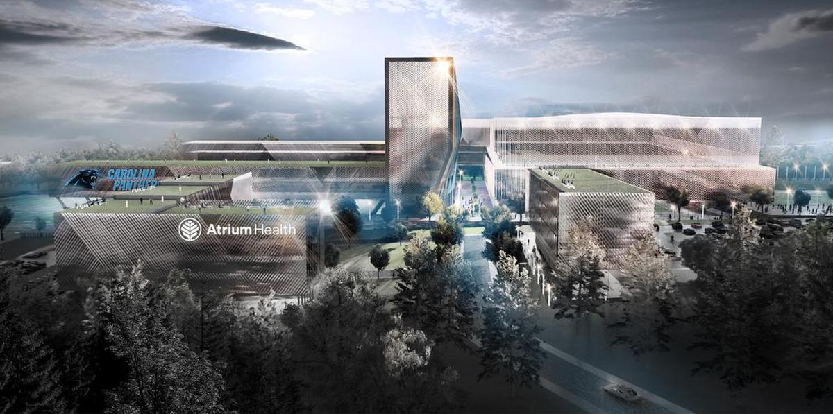 The Panthers are planning an orthopedic sports facility for the team’s proposed headquarters complex in Rock Hill. This is a rendering of the facility. The Panthers’ plans call for a health care company to operate the orthopedic facility, but the team said it has not reached a deal.