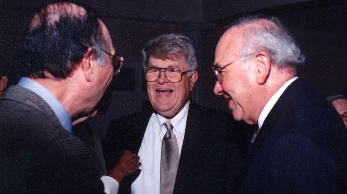 The late Selden Smith, center, is shown in this 1997 photo with Mick Lourie and Sen Isadore Lourie.