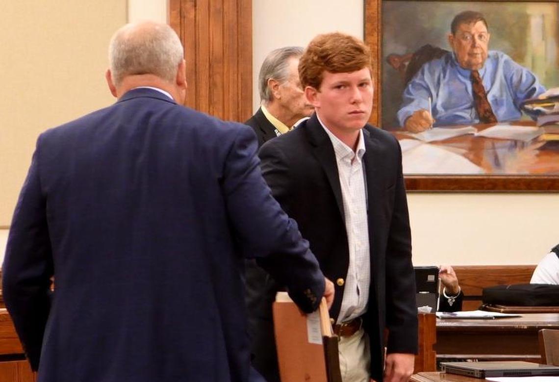 Paul Terry Murdaugh prepares to leave the Beaufort County Courthouse on Monday after having his bond modified for the three felony charges he faces for the Feb. 24 boat crash which killed Mallory Beach. Murdaugh’s defense attorney Jim Griffin asked judge Michael G. Nettles to allow Murdaugh to travel within the state. Nettles ruled that Murdaugh may travel within the state with no other modifications. The state had asked for GPS monitoring as well as alcohol monitoring which was not a condition set by Nettles.