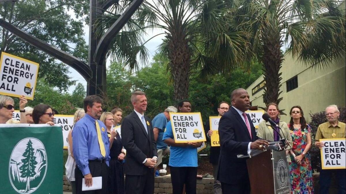 Columbia Mayor Steve Benjamin discusses the city’s community-wide goal of transitioning to 100 percent clean and renewable energy by 2036.