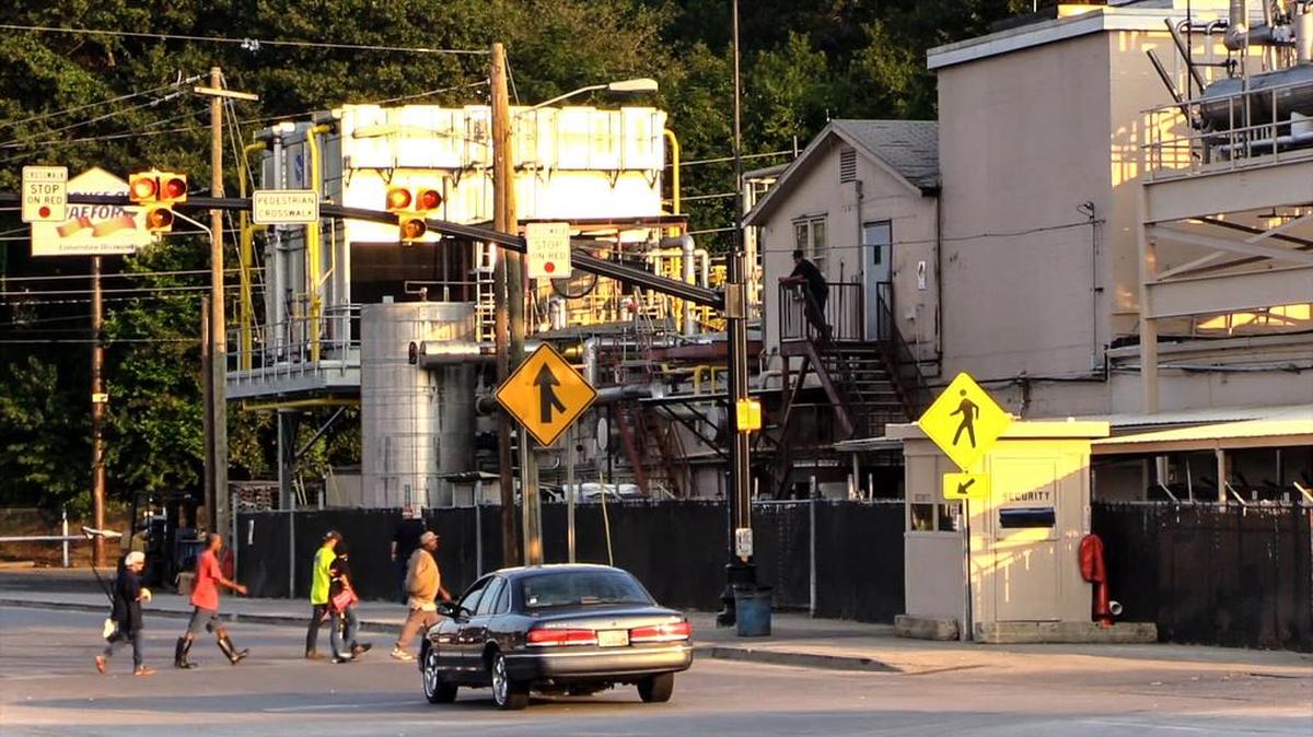 The House of Raeford chicken processing plant is located on Sunset Boulevard near the Congaree River.