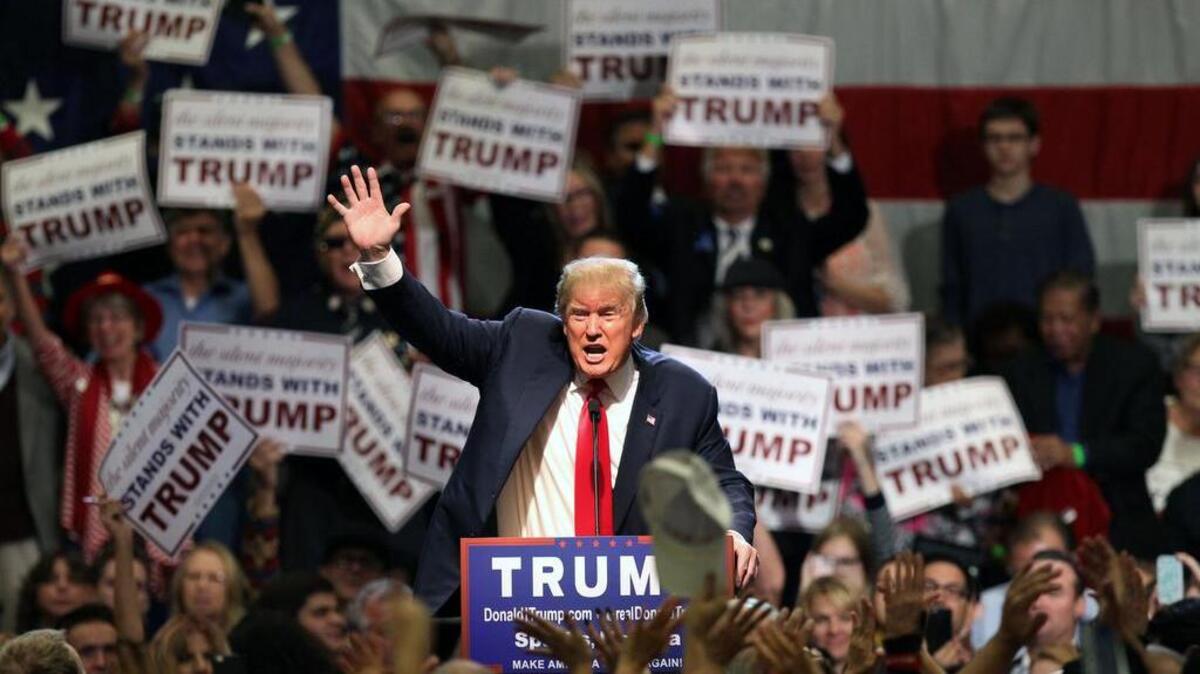 Republican presidential candidate Donald Trump