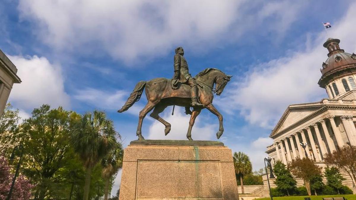The Wade Hampton monument on the SC State House grounds