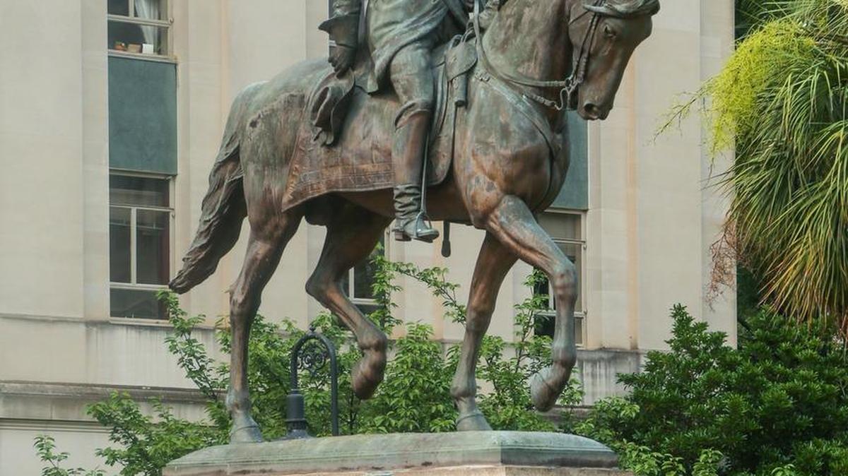 The Wade Hampton monument on the SC State House grounds honors the Civil War general, governor and US senator.