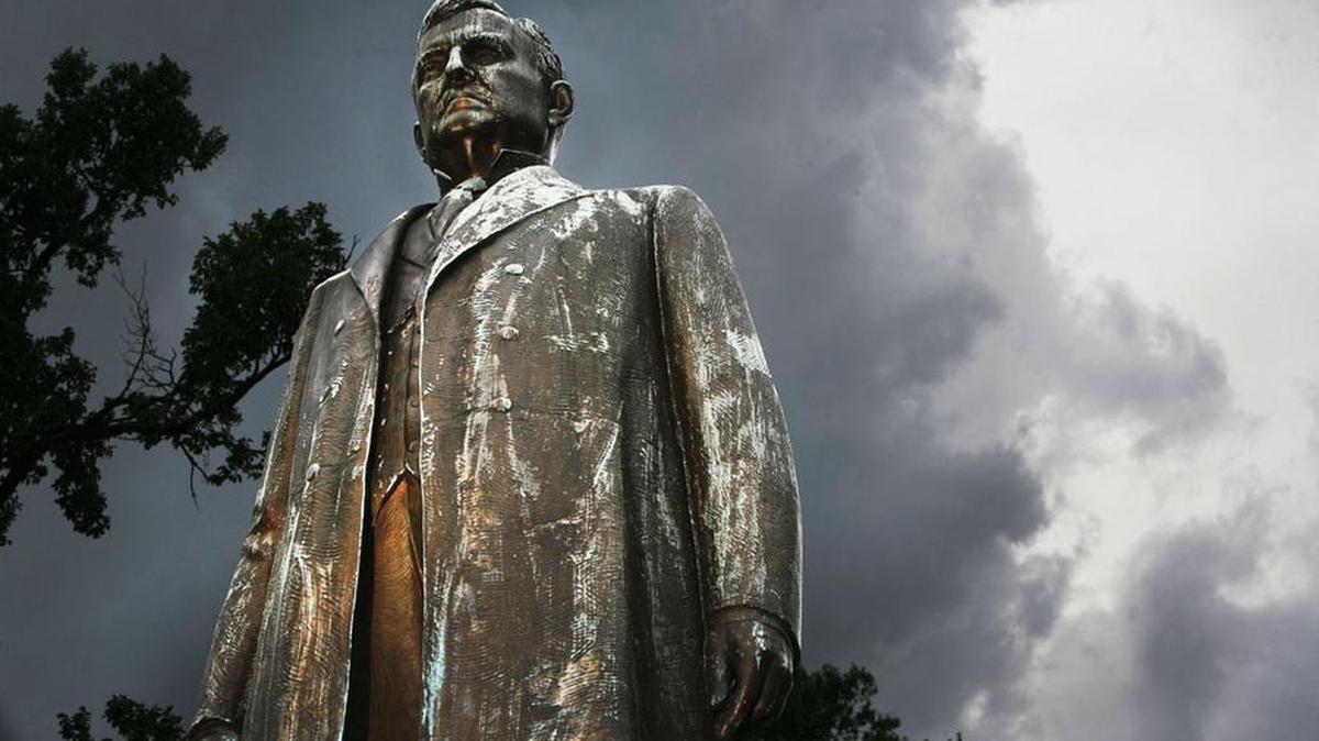 A monument of Benjamin Ryan Tillman on the SC State House grounds