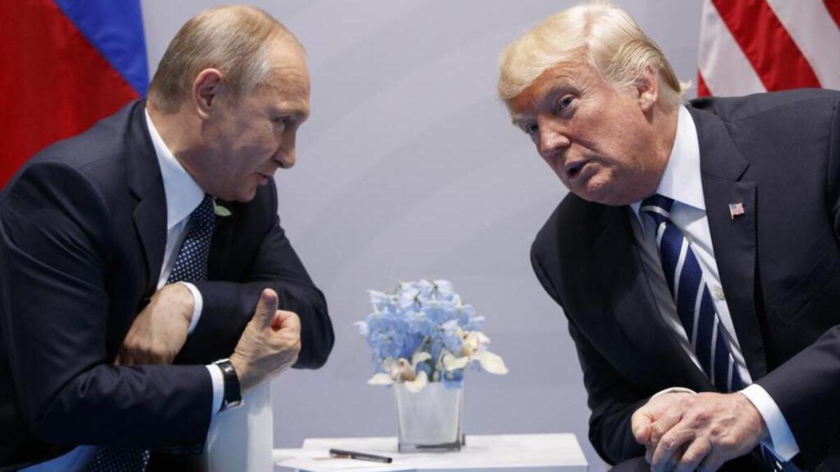 President Donald Trump meets with Russian President Vladimir Putin.