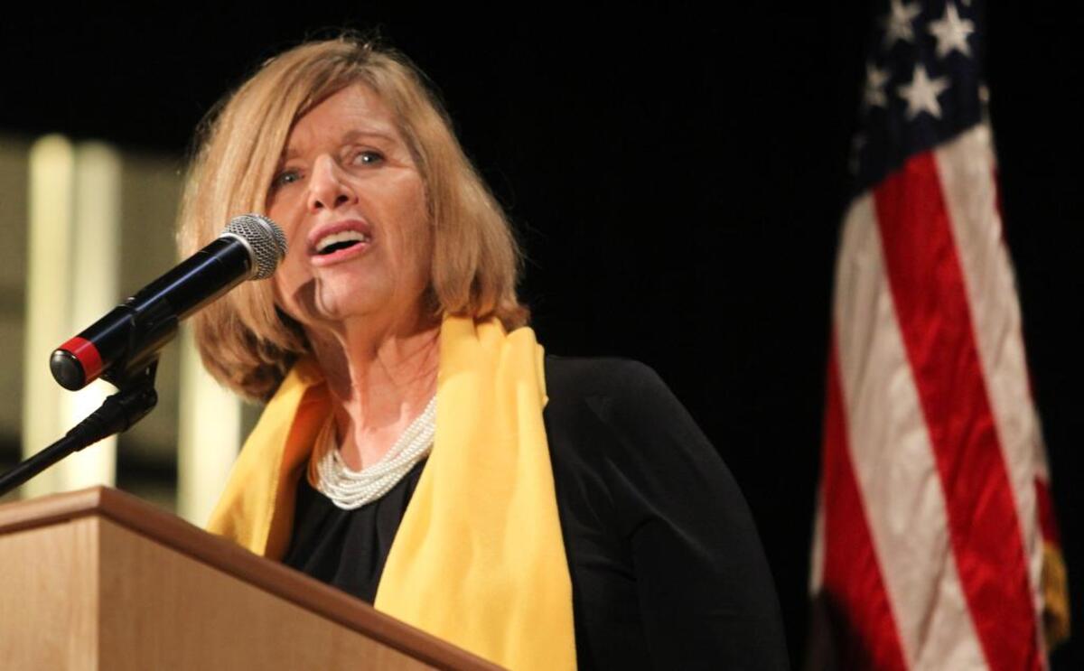 S.C. Education Superintendent Molly Spearman pushed for voters to agree in November to let governors appoint future education chiefs. Here, she speaks during an event supporting school choice in celebration of National School Choice Week in 2017.