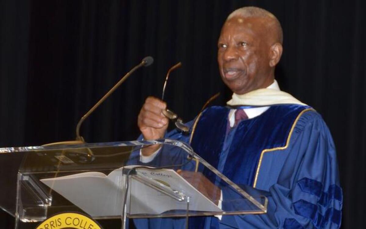 Luns Richardson presides over his final graduation as president of Morris College, a post he held for 43 years.