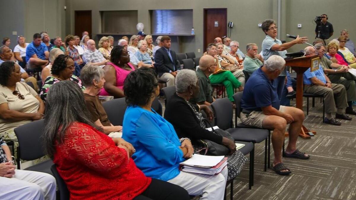 Members of the Tri-County Electric Co-op gathered in St. Matthews to express their disapproval of the board of directors who didn’t show up for the meeting in August.