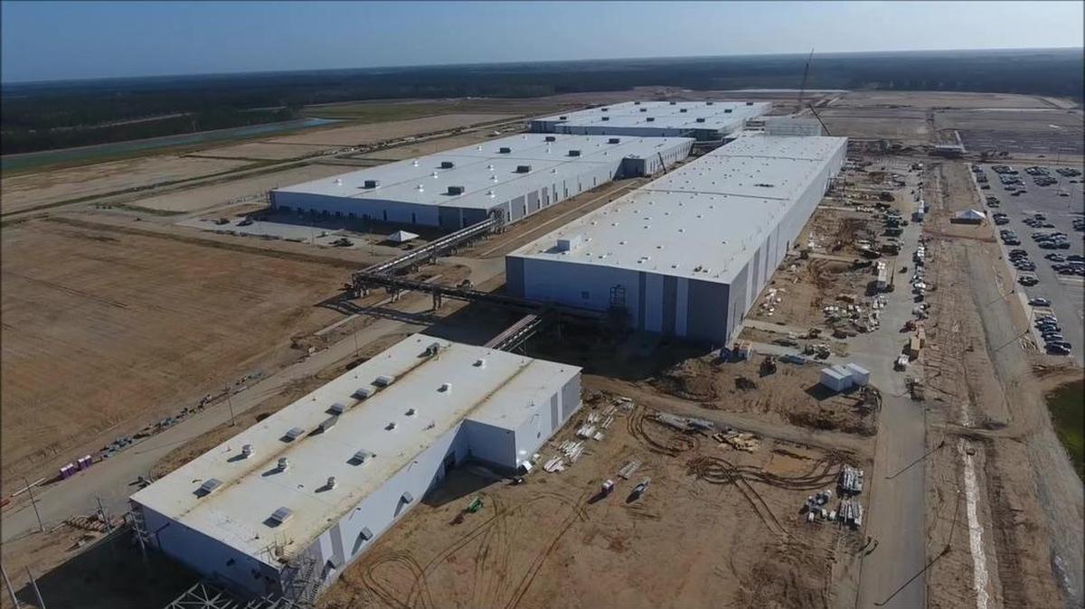 An aerial photo of the Volvo plant in Berkeley County