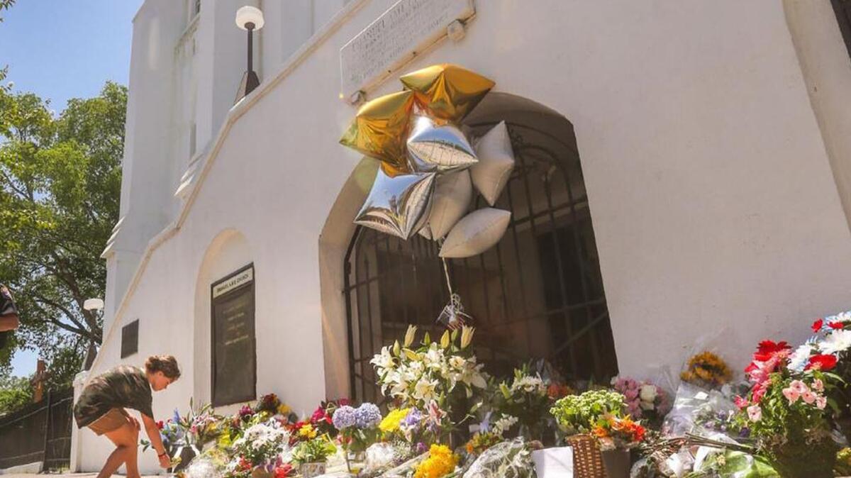 First, pilgrims brought flowers to the front of Emanuel AME Church in Charleston; now they search for momentos.