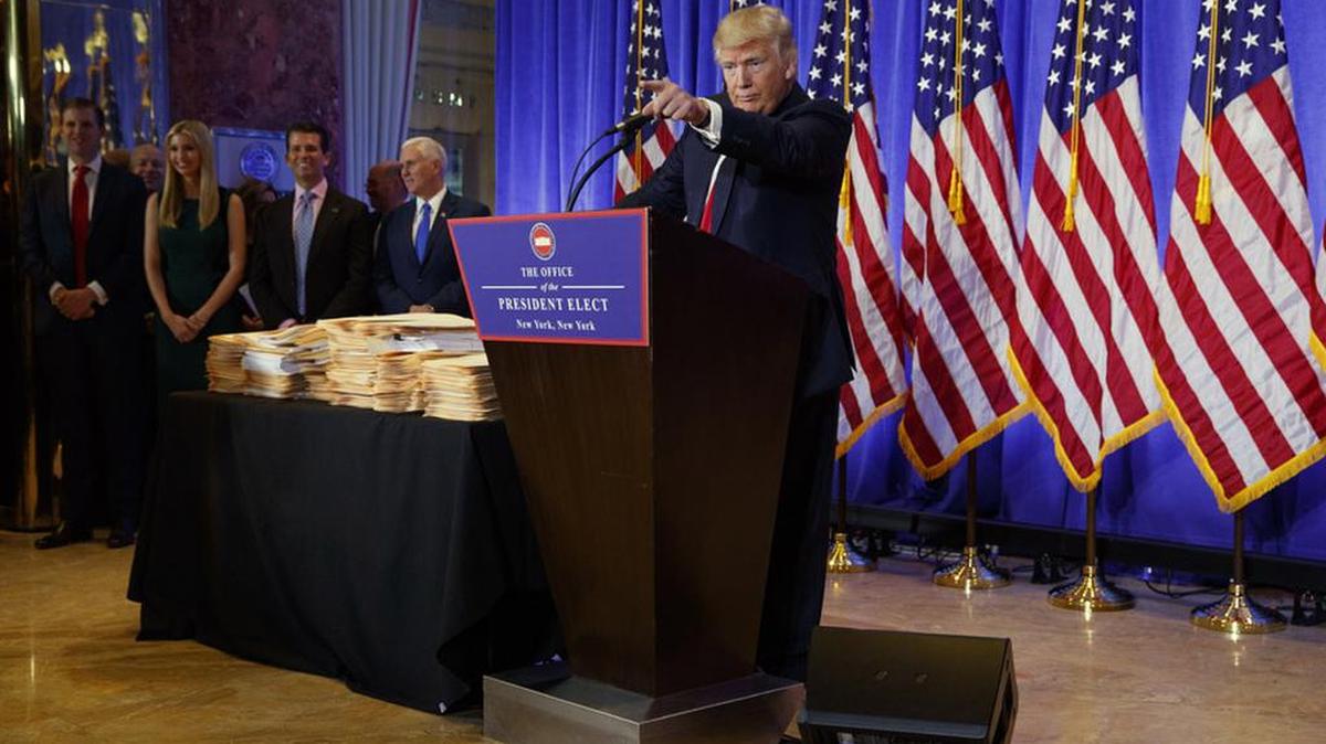 President-elect Donald Trump at last week’s news conference