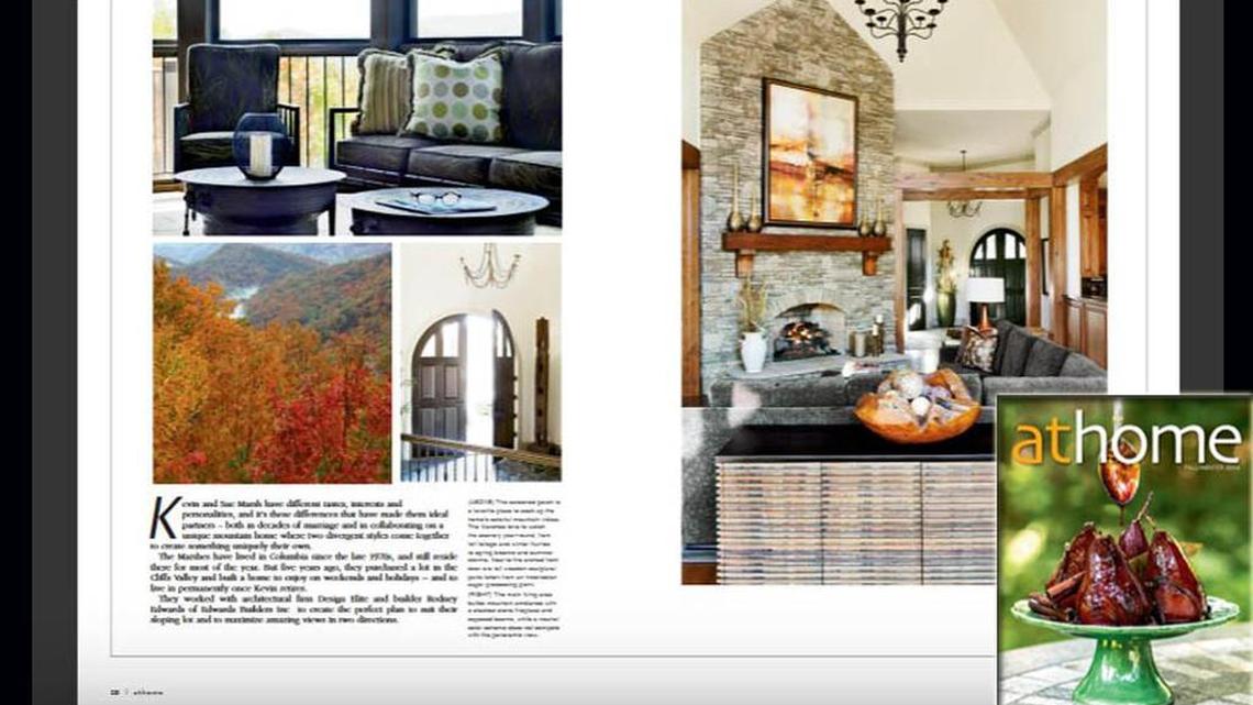 A screenshot from the Fall/Winter issue of “At Home” magazine article of SCANA CEO Ken Marsh’s mountain retreat.