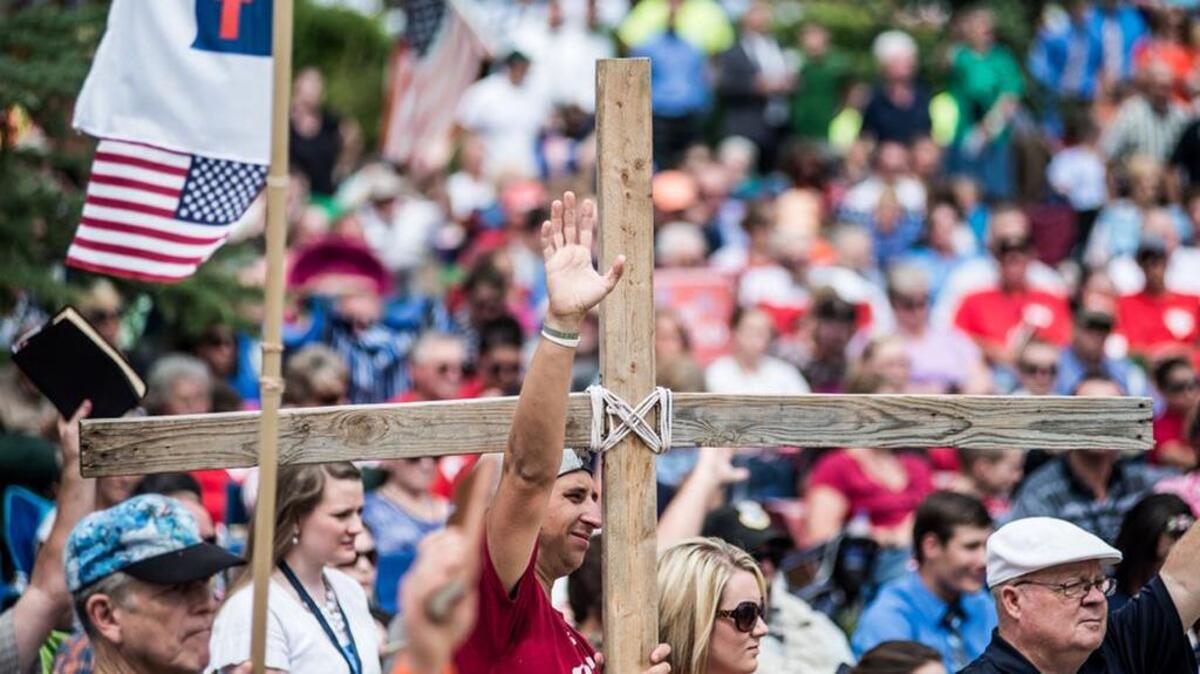 Thousands of Christian supporters attend the We Stand with God, Pro-Family Rally at the SC State House last summer, where they heard from Republican presidential hopefuls.