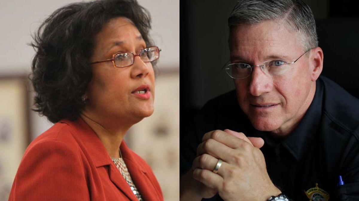 SC Circuit Court Judge Alison Lee and Kershaw County Sheriff Jim Matthews