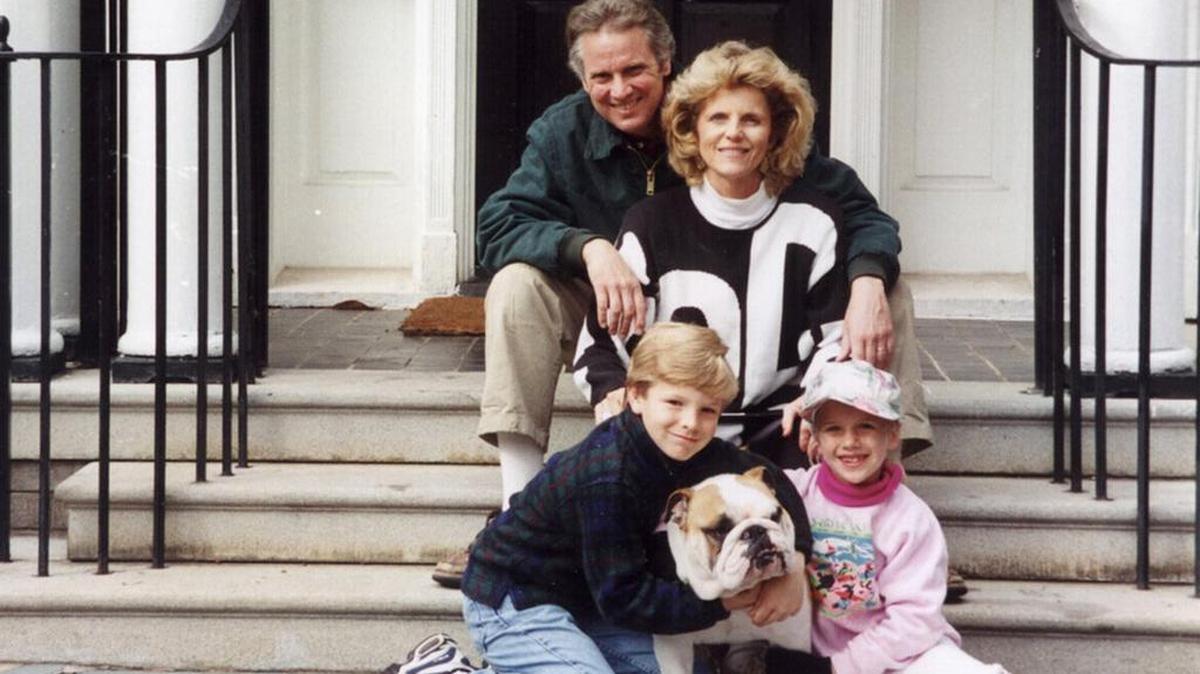 Henry and Peggy McMaster pose on their front steps in this undated photo with their children Henry D. and Mary Roger McMaster.