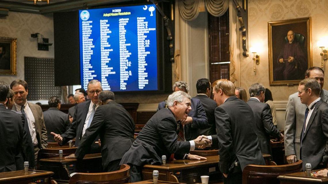 SC House members await the start of the day’s session.
